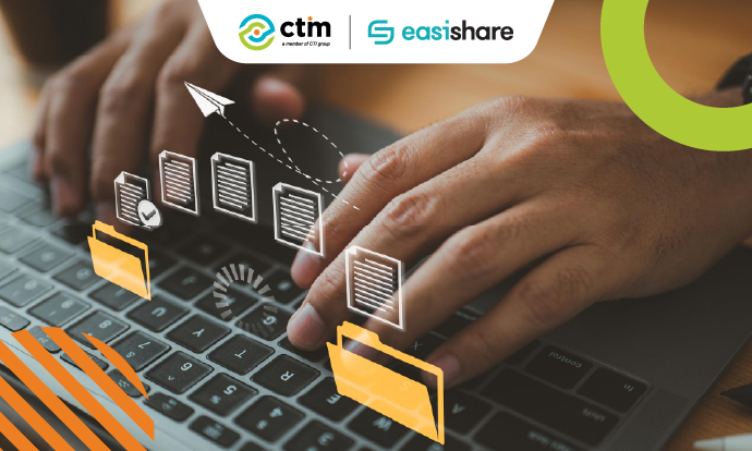 how to send large files with easishare CTM