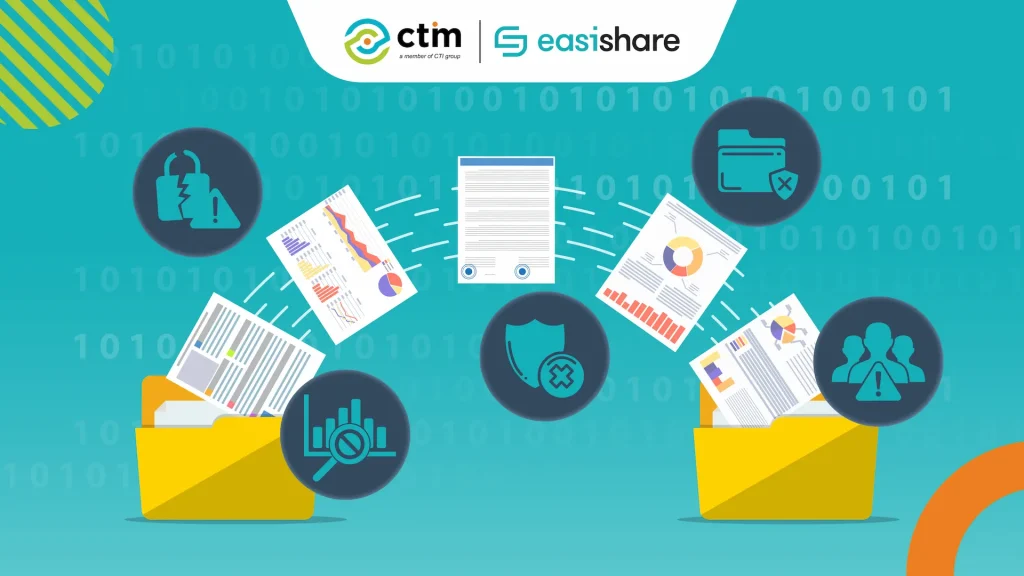illustration causes of data breaches in file transfer EasiShare CTM